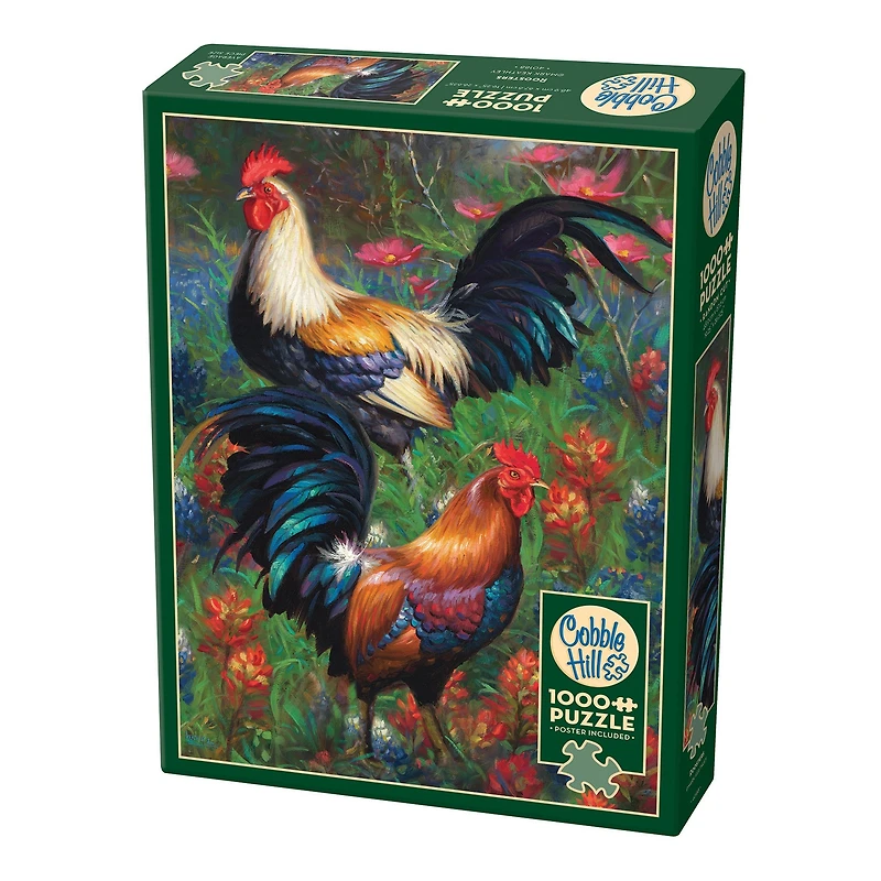 Roosters 1000 Piece Puzzle - Online Only