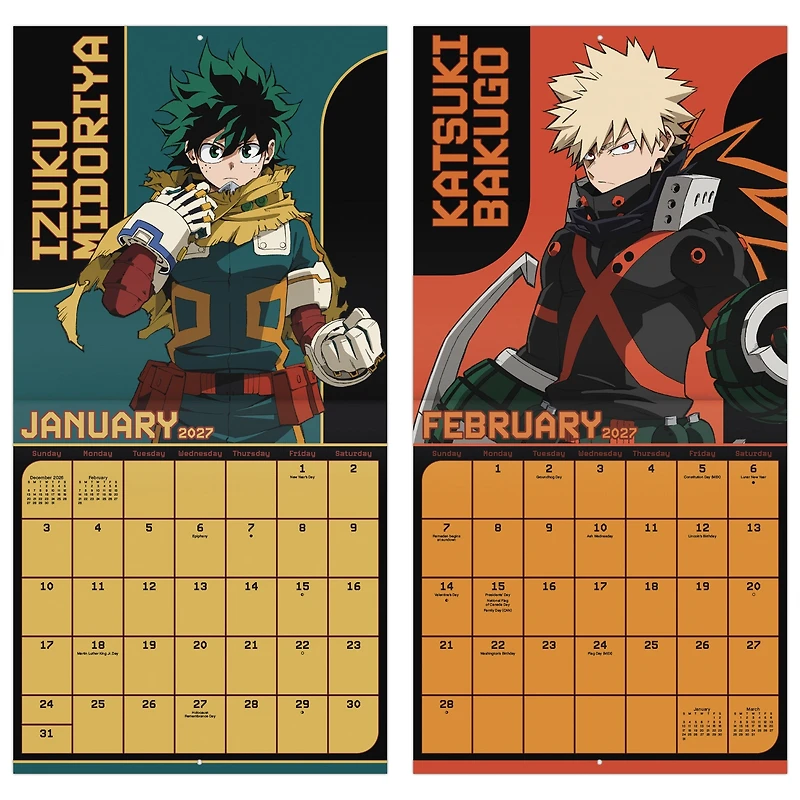 My Hero Academia 2027 Wall Calendar - Online Only