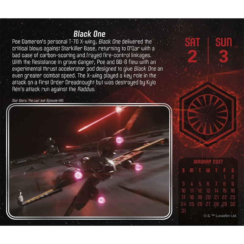 Star Wars 2027 Box Calendar
