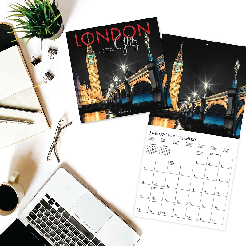 London Glitz 2026 Mini Calendar
