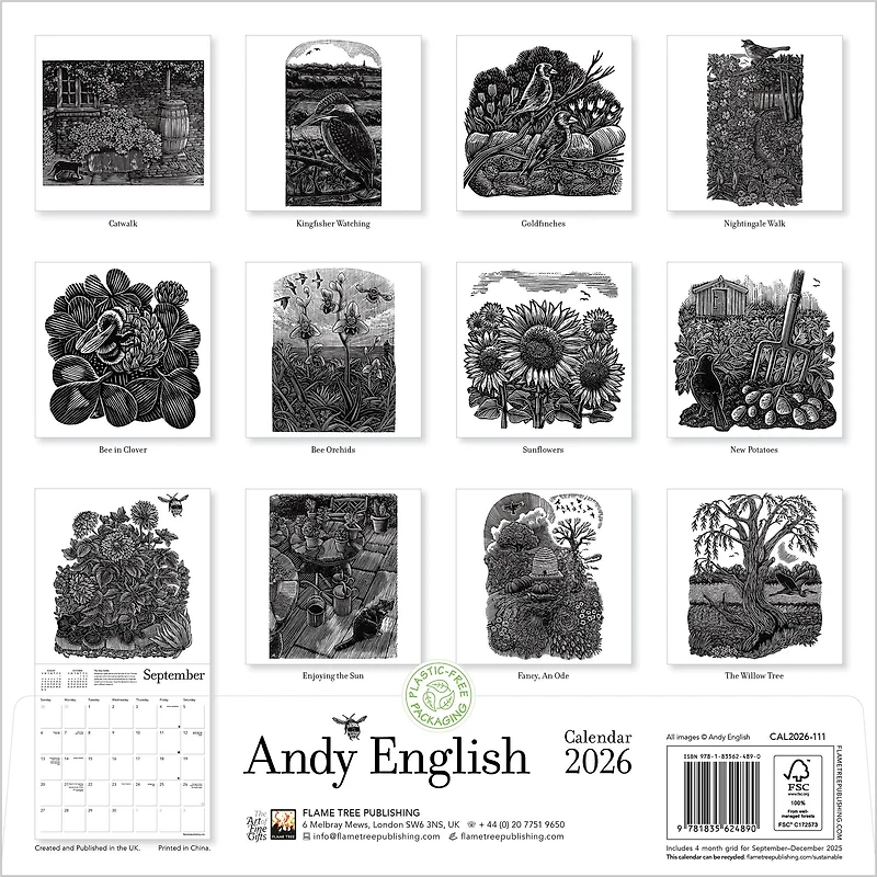 Andy English 2026 Wall Calendar - Online Only