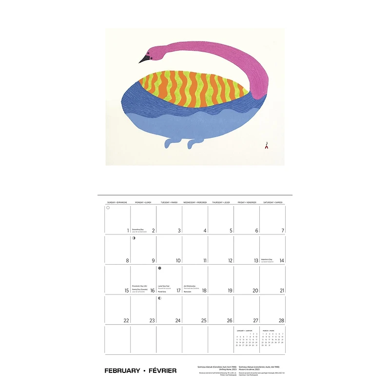 Inuit Art Cape Dorset 2026 Special Edition Wall Calendar with Print