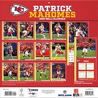 NFL Patrick Mahomes Kansas City Chiefs 2026 Wall Calendar