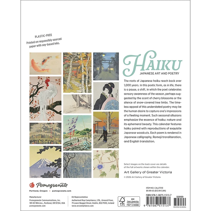 Haiku: Japanese Art and Poetry 2027 Mini Calendar