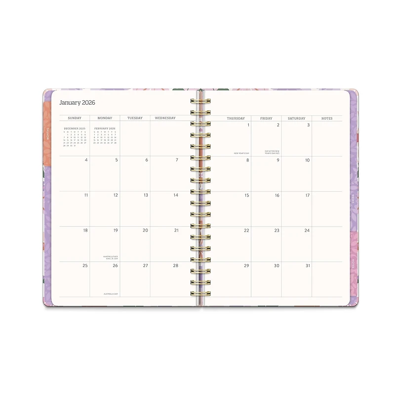 Secret Garden Tri-Tab 2025-2026 Engagement Calendar