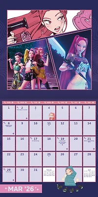 Kpop Demon Hunters 2026 Wall Calendar