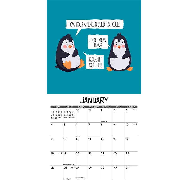 Bad Dad Jokes 2026 Mini Calendar