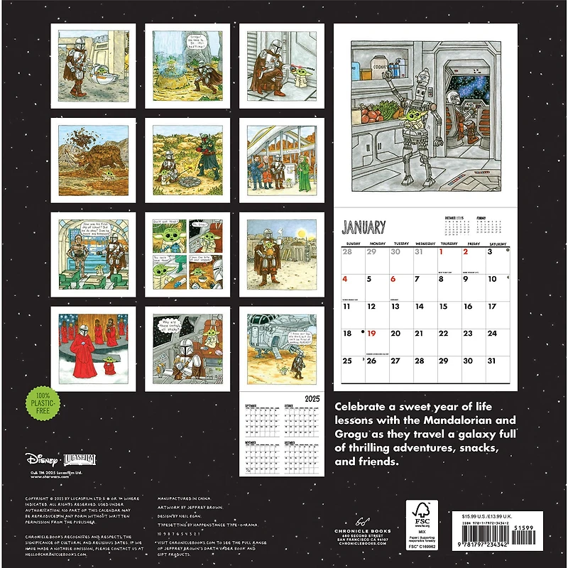 The Mandalorian And Child 2026 Wall Calendar - Online Only