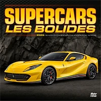 Supercars Les Bolides 2026 Wall Calendar (French)