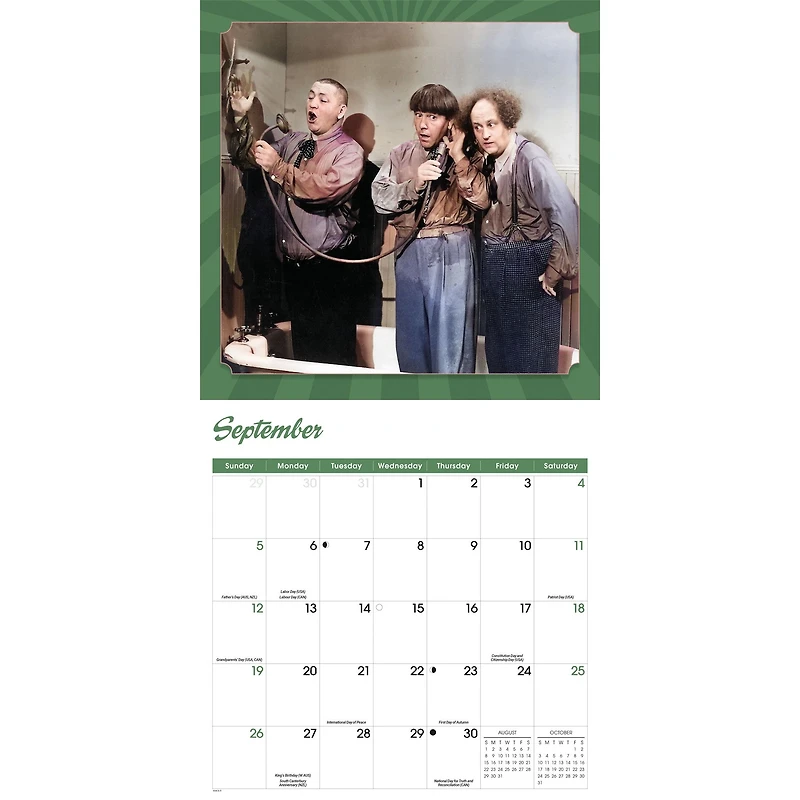 Three Stooges 2027 Wall Calendar