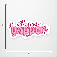 Certified Yapper Vinyl Sticker