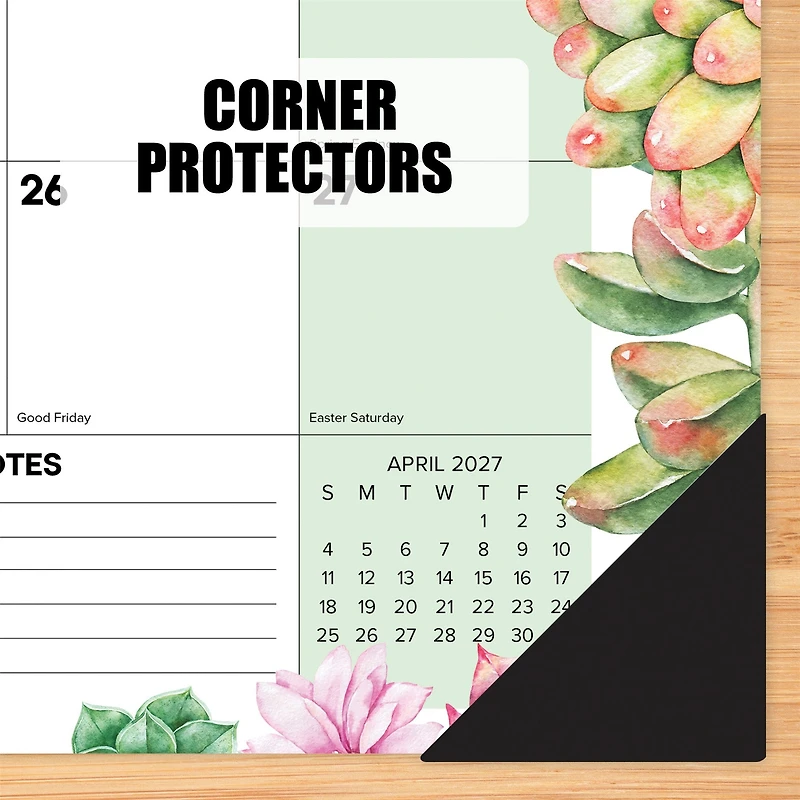 Succulents 2027 Small Desk Pad Calendar