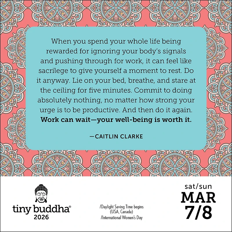 Tiny Buddha 2026 Box Calendar