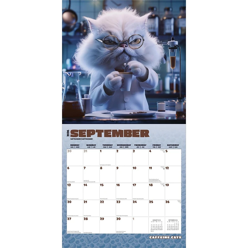 Caffeine Cats 2026 Wall Calendar - Online Only