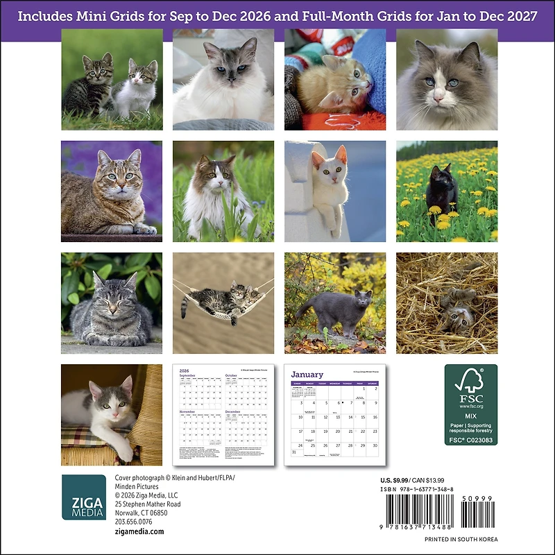 Cats 2027 Mini Calendar