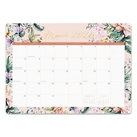 Bella Flora 2025-2026 Decorative Desk Pad Calendar