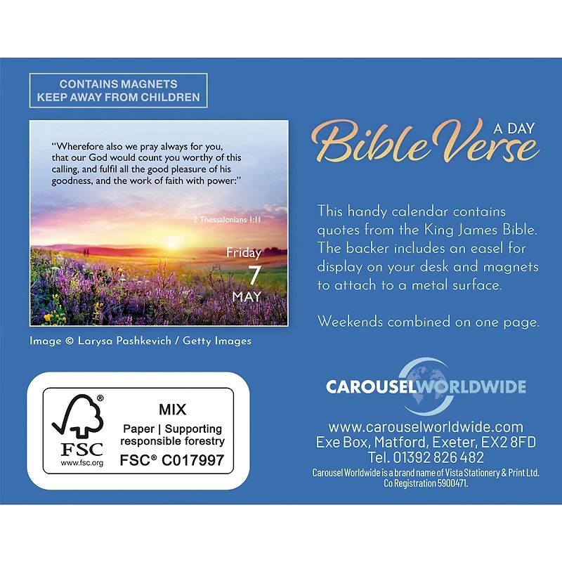 Bible Verse a Day 2027 Small Box Calendar