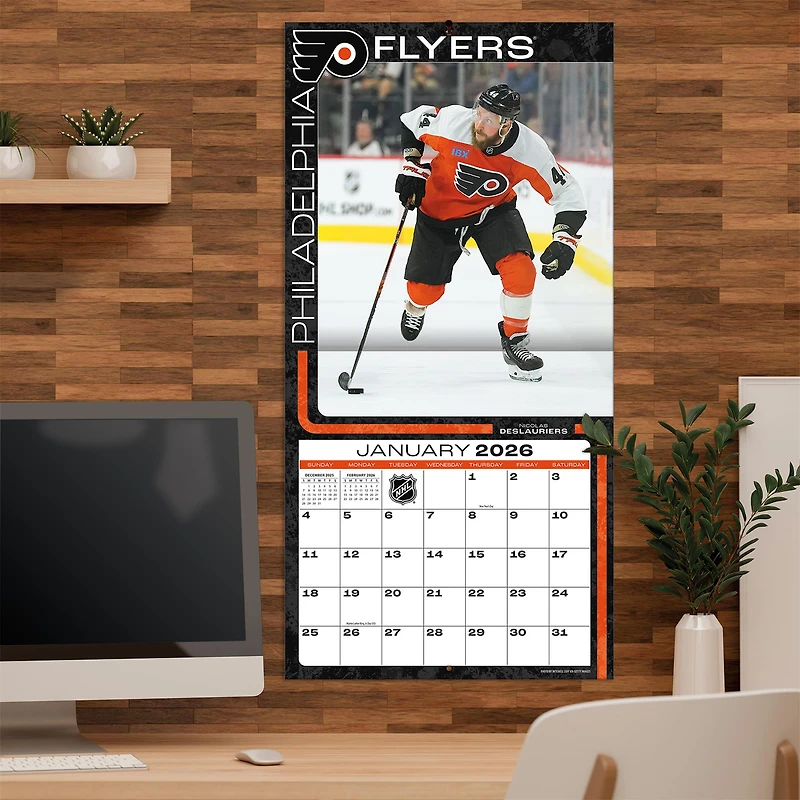 NHL Philadelphia Flyers 2026 Wall Calendar