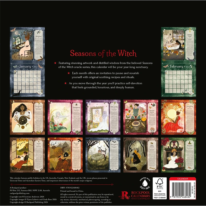Seasons of the Witch 2027 Wall Calendar