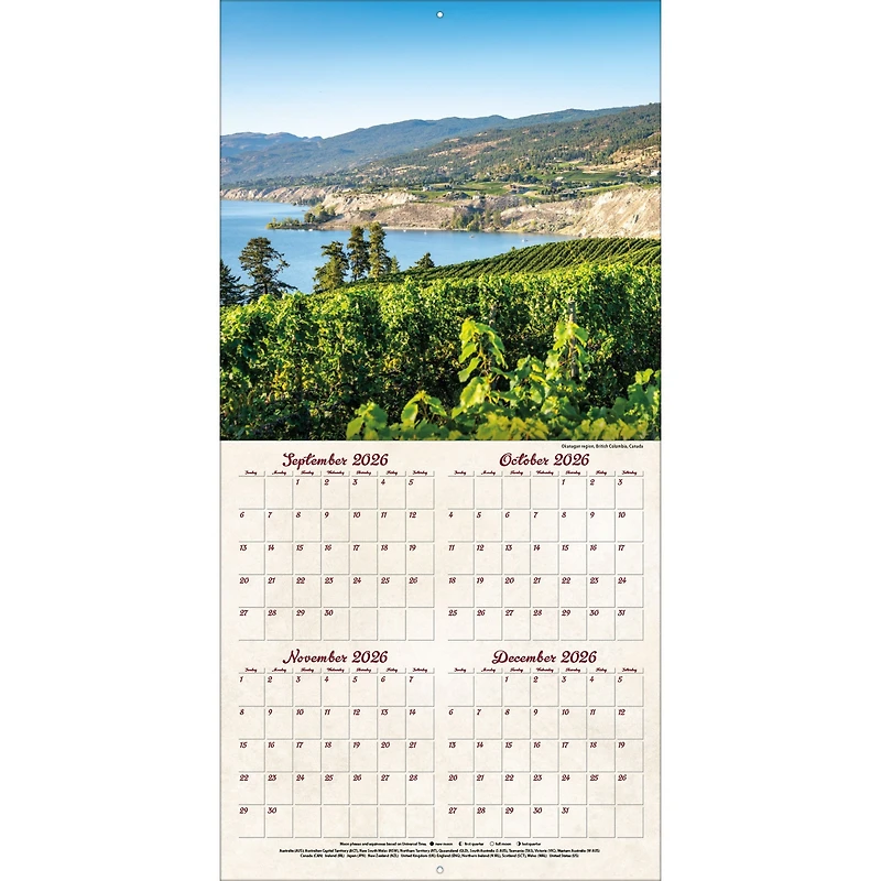 Wine Country 2027 Wall Calendar