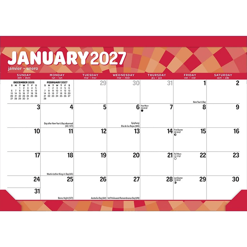 Large Print 2027 Desk Pad Calendar