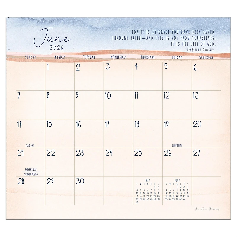 Grace Upon Grace 2026 Deluxe Wall Calendar - Online Only