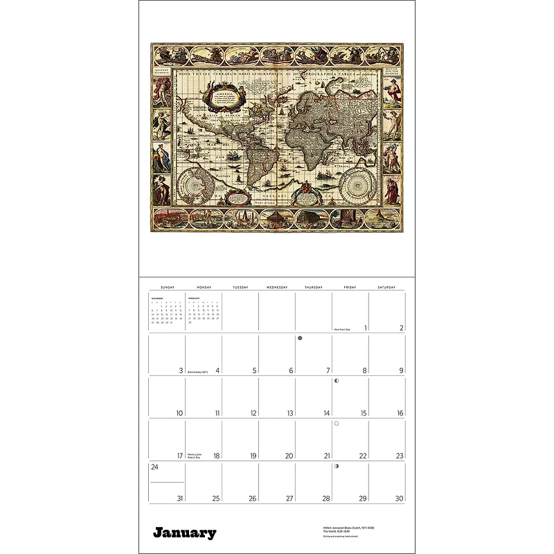 Antique Maps 2027 Wall Calendar
