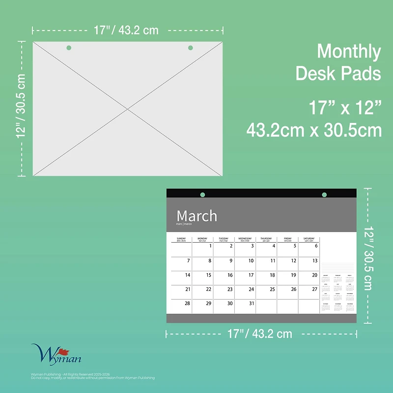 Canadian Geographic 2026 Desk Pad Calendar