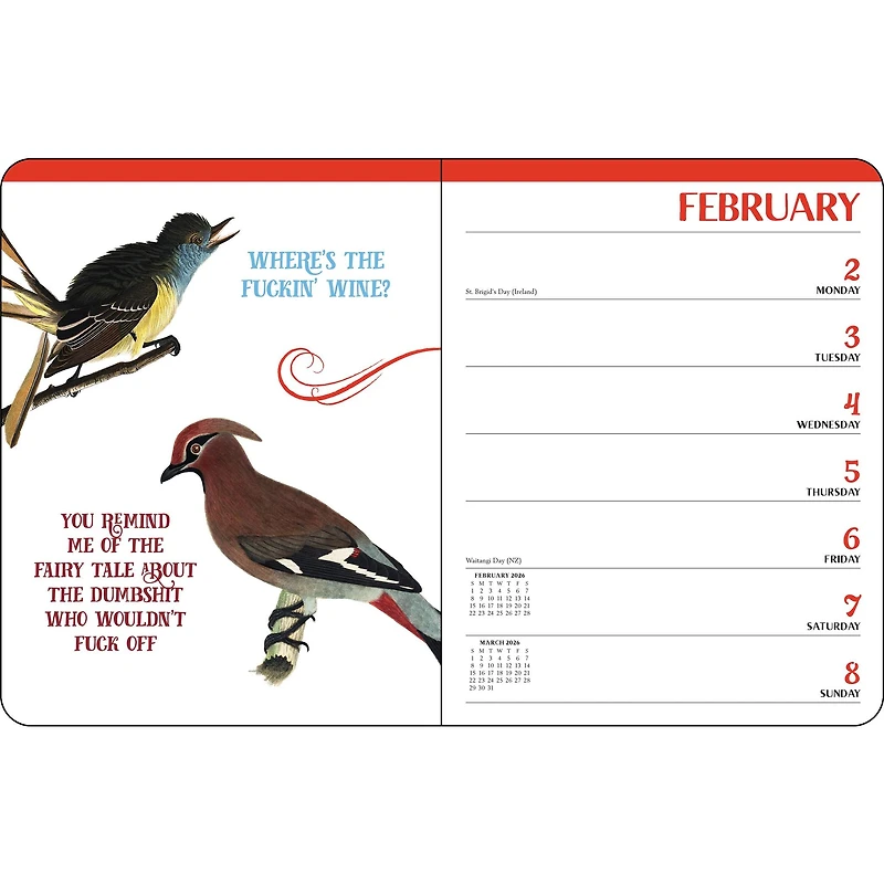 Effin' Birds 2026 Engagement Calendar