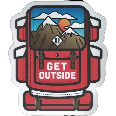 Get Outside Backpack Vinyl Sticker