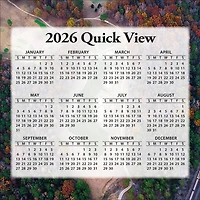 Golf Courses 2026 Box Calendar