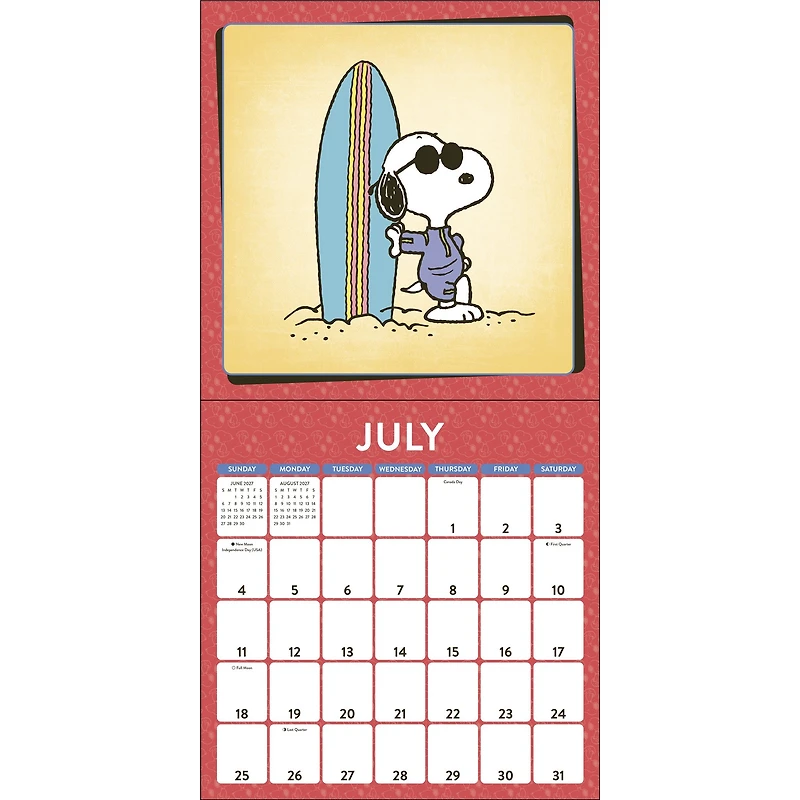 Peanuts®: Snoopy With Notecards 2027 Wall Calendar