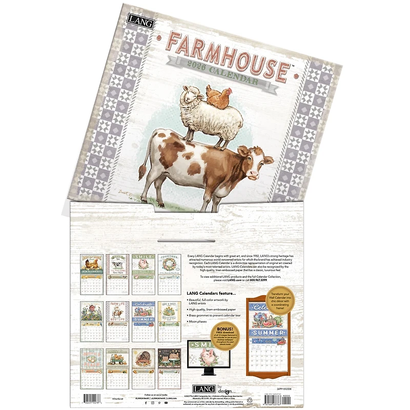 Farmhouse 2026 Deluxe Wall Calendar - Online Only