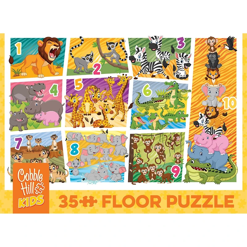 Animal Count 35 Piece Floor Puzzle - Online Only