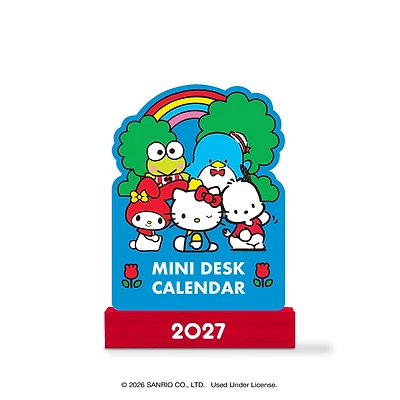 Hello Kitty and Friends Retro with Wood Stand 2027 Easel Calendar - Online Only