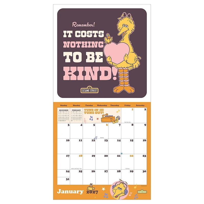 Sesame Street 2027 Wall Calendar
