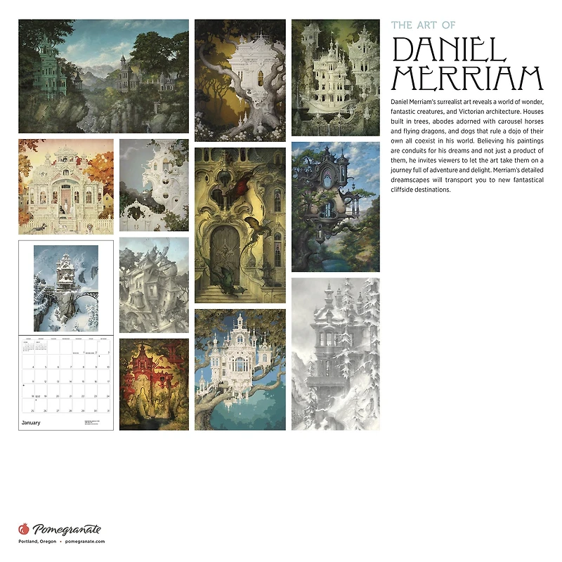 Art Of Daniel Merriam 2026 Wall Calendar - Online Only