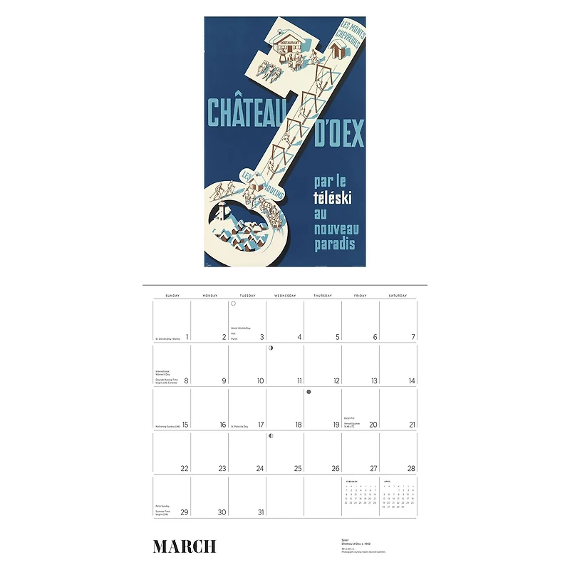 Ski The World 2026 Wall Calendar - Online Only