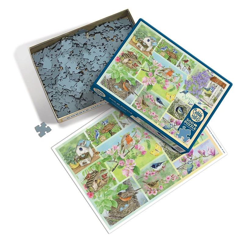 Garden Birds in Spring 500 Piece Puzzle - Online Only