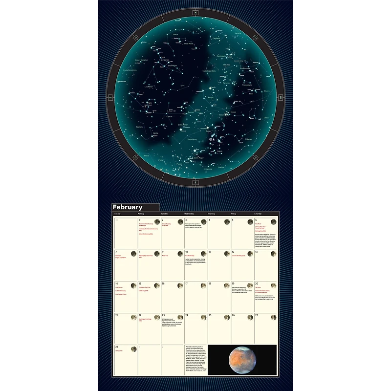 A Year of the Night Sky 2027 Wall Calendar