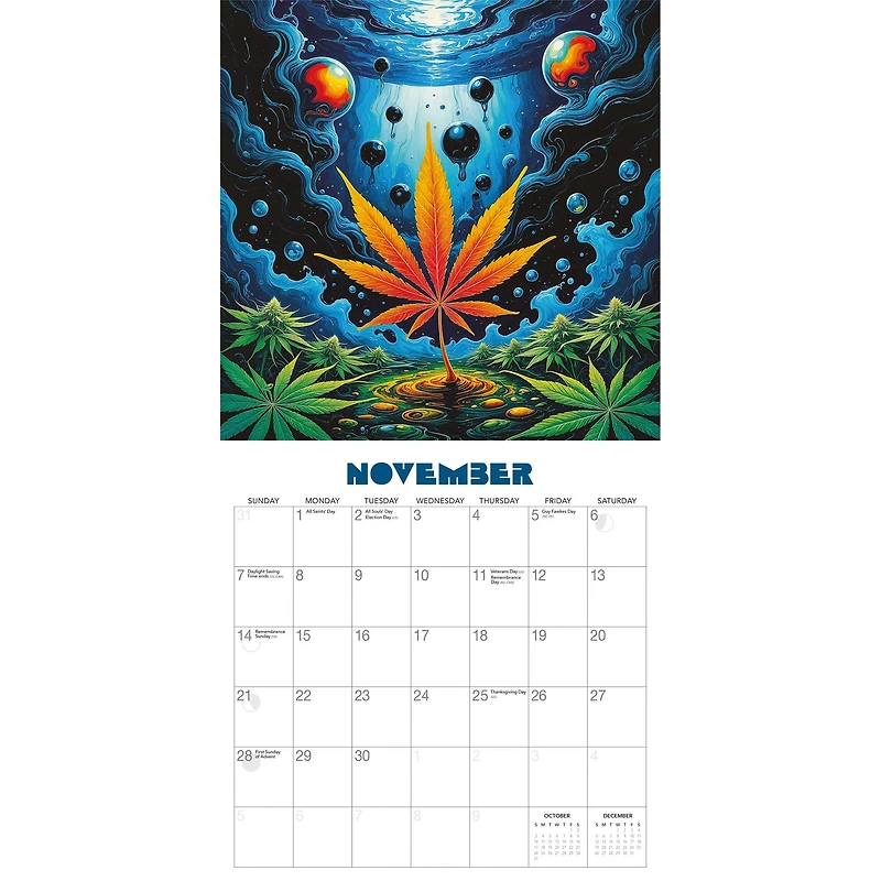Weedscapes 2027 Wall Calendar