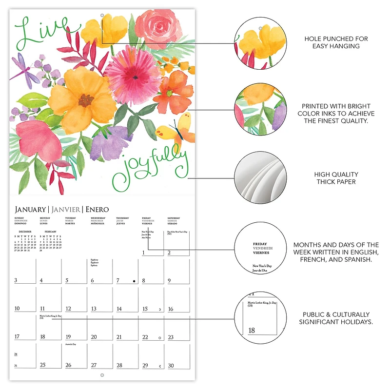 Live Love Laugh 2027 Wall Calendar