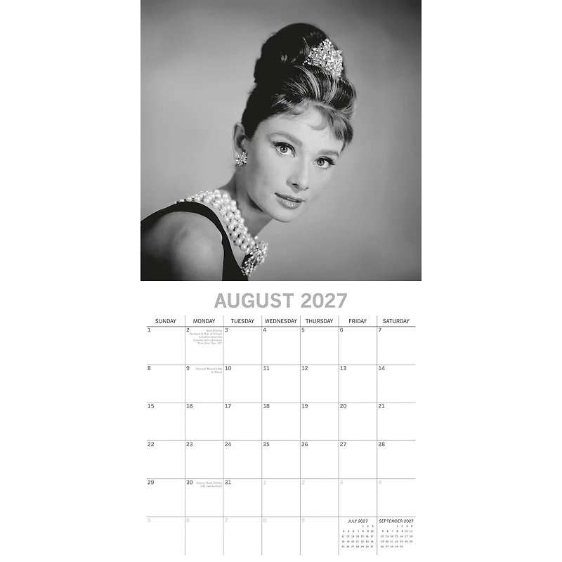 Audrey Hepburn 2027 Wall Calendar