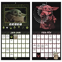 Star Wars Mandalorian Grogu Bilingual 2026 Mini Calendar