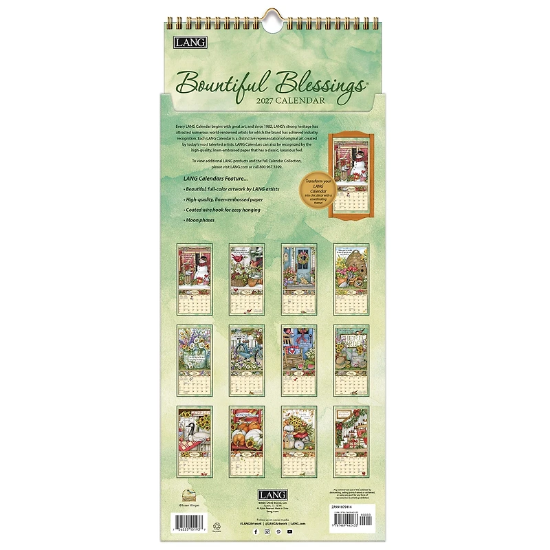Bountiful Blessings 2027 Slim Calendar - Online Only