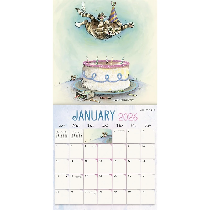 Gary Patterson Cats 2026 Mini Calendar