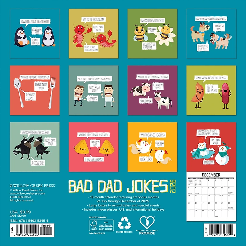 Bad Dad Jokes 2026 Mini Calendar