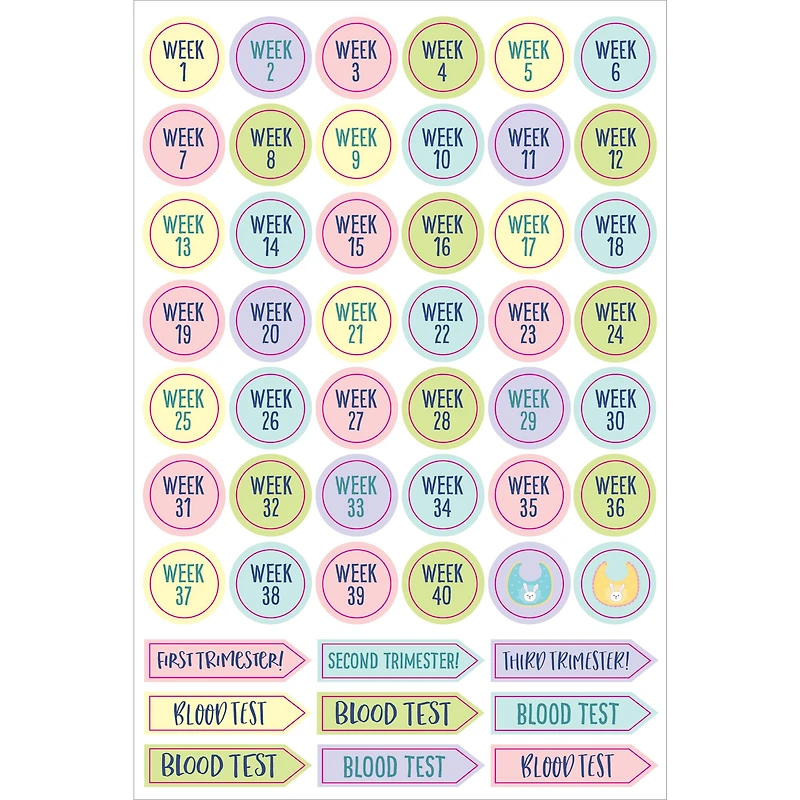 Pregnancy and Babys 1st Year Planner Stickers