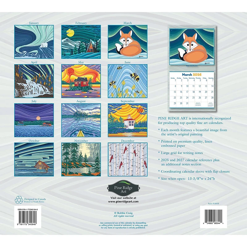 Quiet Places 2026 Wall Calendar - Online Only