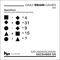 Daily Brain Games 2026 Box Calendar - Online Only